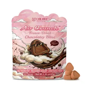 AirCrunch Freeze-Dried Crispy Dark Chocolate Bites, Better-for-You Low Sugar Snack, 18 Count