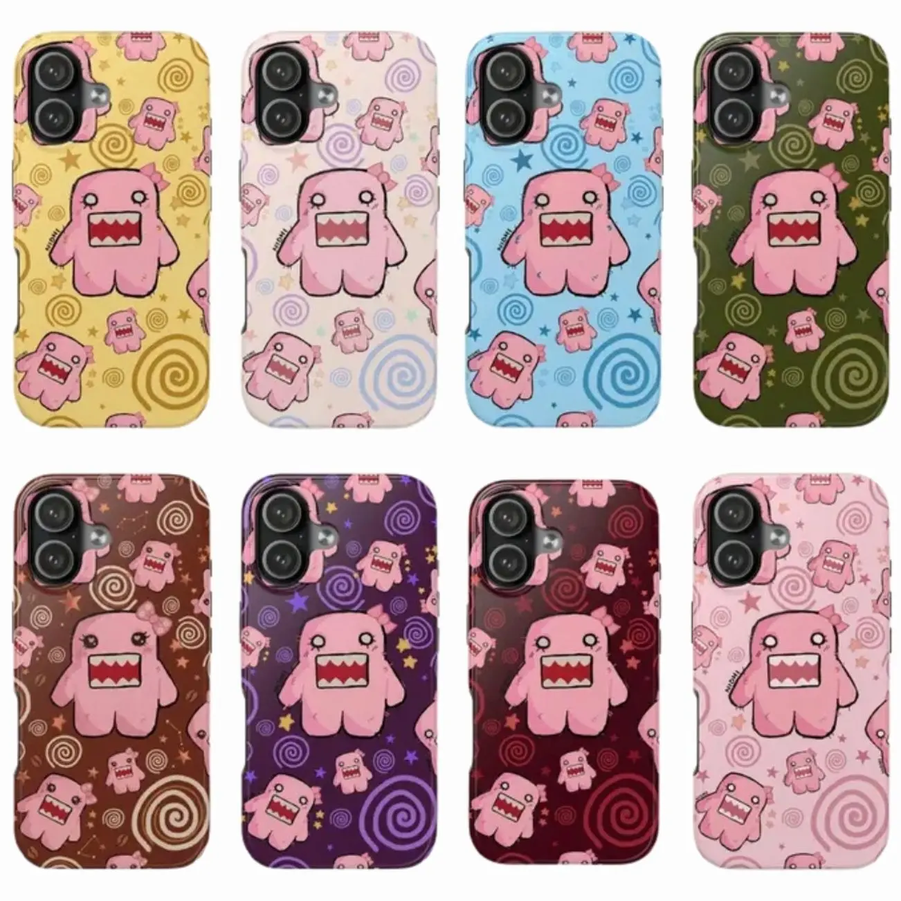 D0M0-Inspired Phone Case, Cute Pink Kawaii Cartoon Case Compatible with iPhone 11, 12, 13, 14, 15, 16, 17 & Samsung S22 S23 S24 S25 S26 – check our available sizes