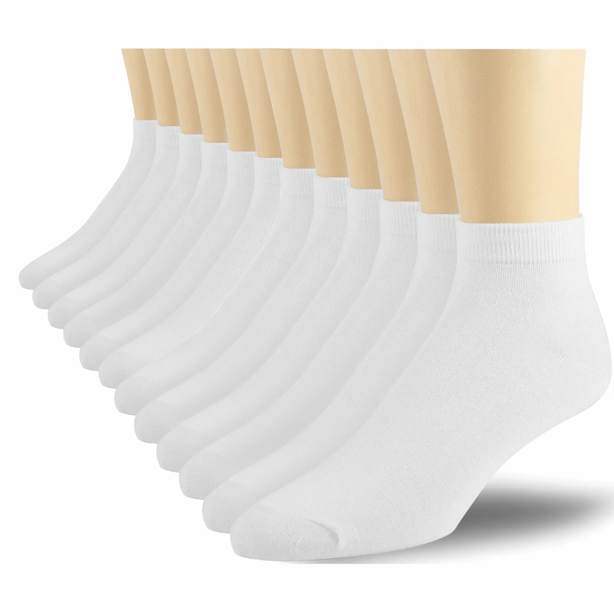 12 Pairs Athletic Thin Cotton Ankle Low Cut Sport Running Socks for Men and Women White Black