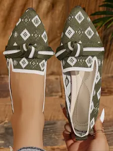 Women's Pointed Toe Flat Shoes Walking Shoes, Soft Sole Extra Wide Fit, Casual Outdoor Spring & Fall Fashion Breathable Flats Sizes 36-43