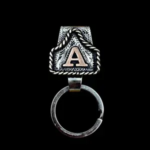 2026 Cow Tag Belt Key Holder with Copper Initial.Custom Made.Texas-Based.Fashion  Accessories baseball