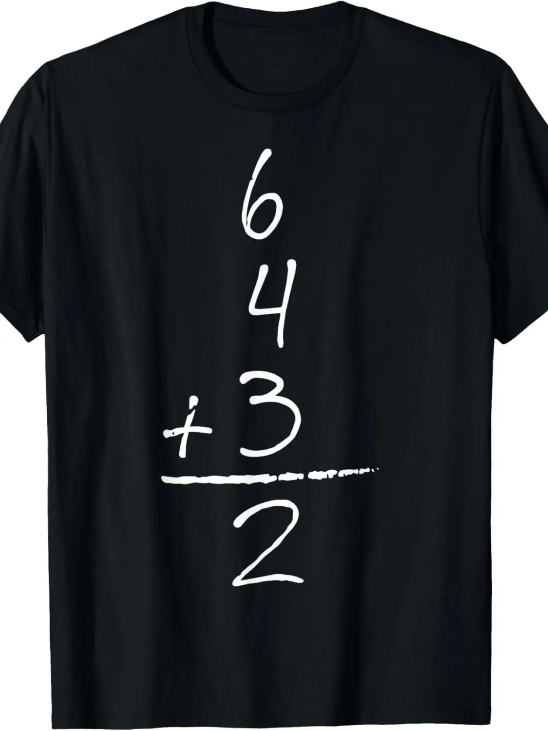 Baseball Inspired Math 6 4 3 2 Double Play Softball Game Tee T-Shirt Casual Menswear