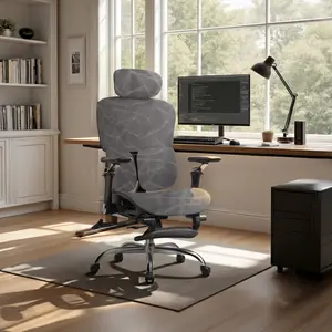 MINILIVE Nova Ergonomic Chair for Home Office,Studio,Gaming,Studying,for Long Hours,Relaxed Reclining,Flexible Sitting - Steel Base,Mesh Fabric,Breathable Seat Lumbar Support Adjustable Chair - Black