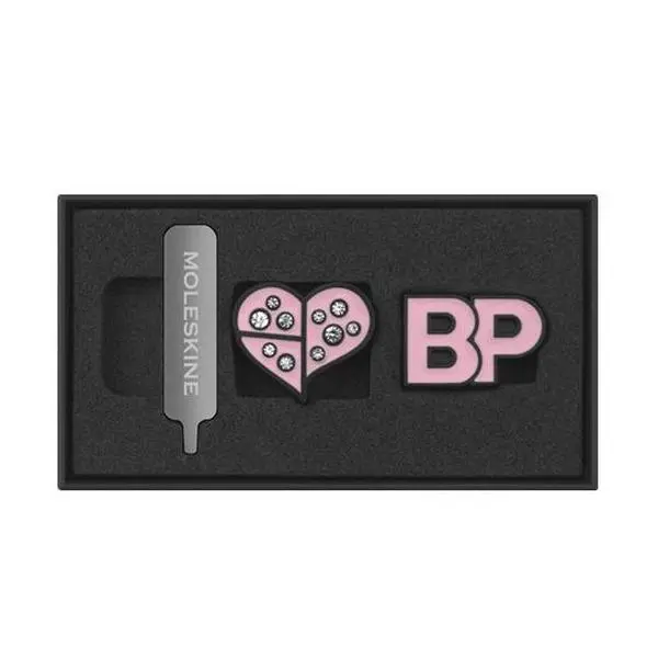 Moleskine x BLACKPINK Limited Edition Zinc Alloy Collectible Notebook Pins, Set of 2
