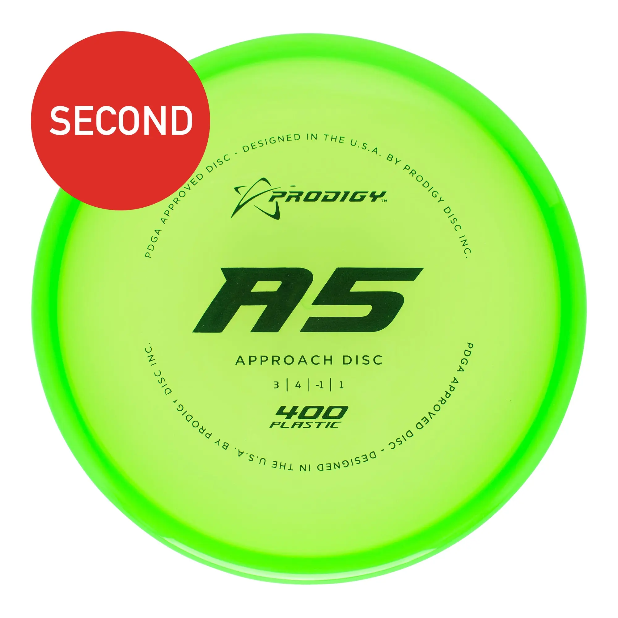 Prodigy A5 400 Plastic Disc Golf Disc - Secondhand, Outdoor Sport Equipment, 170g, Handles Torque Well, Impeccable Grip