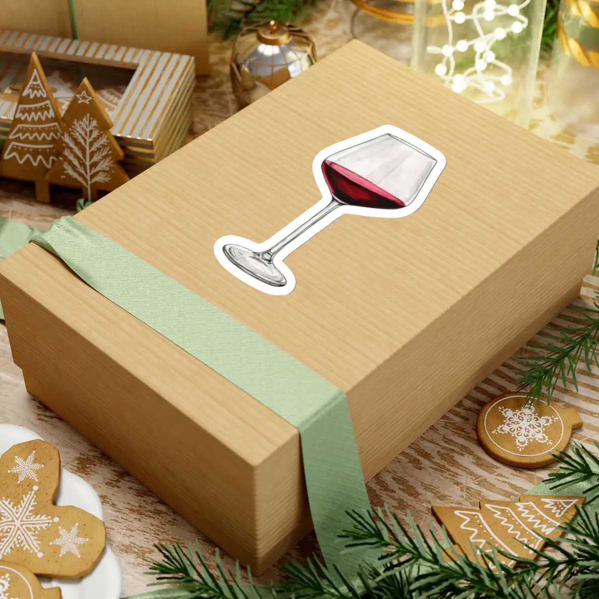 Red wine sticker - Gift tags - wine - Kiss-Cut Stickers - craft stickers