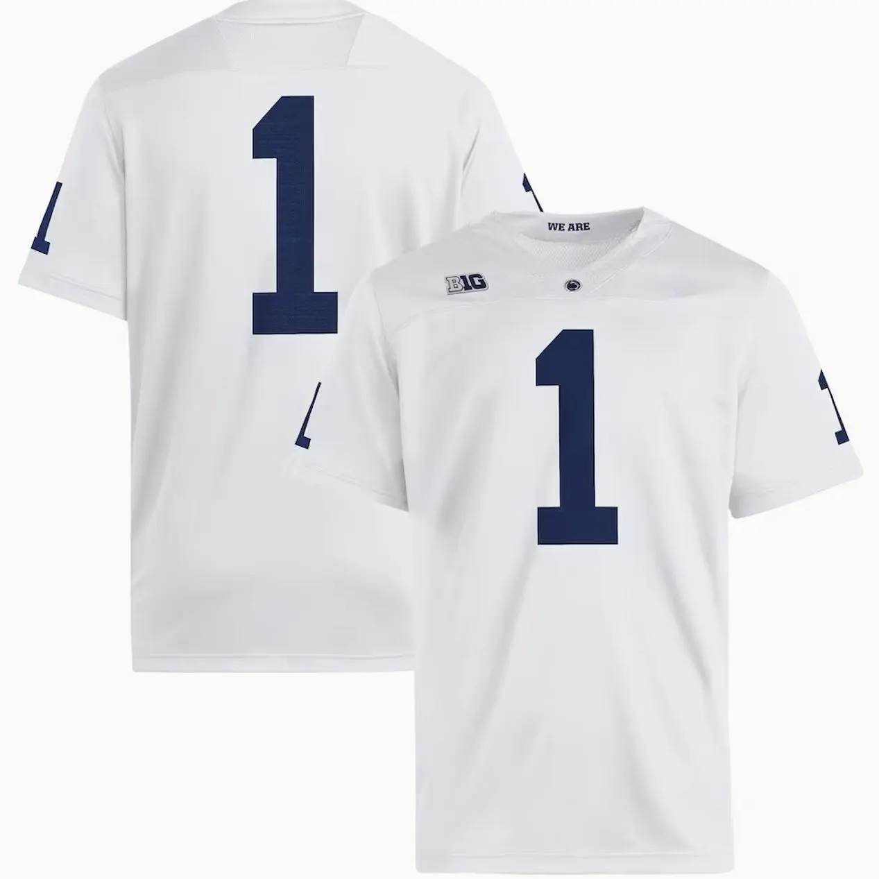 Unisex Football #1 Penn State Nittany Lions College Premier Jersey - Away White