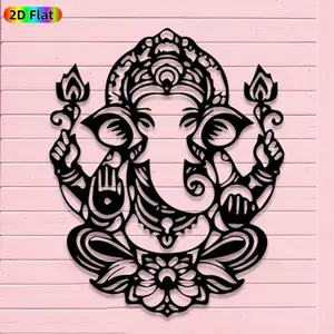 1pc Avant - Garde Ganesha Metal Wall Art, Avant - Garde Ganesha Statue Mural, Iron Craft, Perfect for Living Room, Garden, Indoor/Outdoor Decor, Intricate Craftsmanship, Artistic Metalwork, New Year Decor, Ideal Gift for Trend Seekers