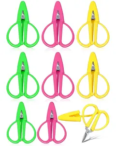 Mini Scissors Thread Tiny Colorful Travel Scissors 2.56 x 1.65 Inch Back to School Sewing Small Tool Embroidery Craft Clipper with Cover, 3Colors