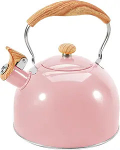 Kettle for Stove Top, 85OZ/2.6QT Whistling  Kettles for Boiling Water Milik or Coffee,  Stainless Steel  Pots with   Folding Handle, Thumb Design Control Kettle Outlet