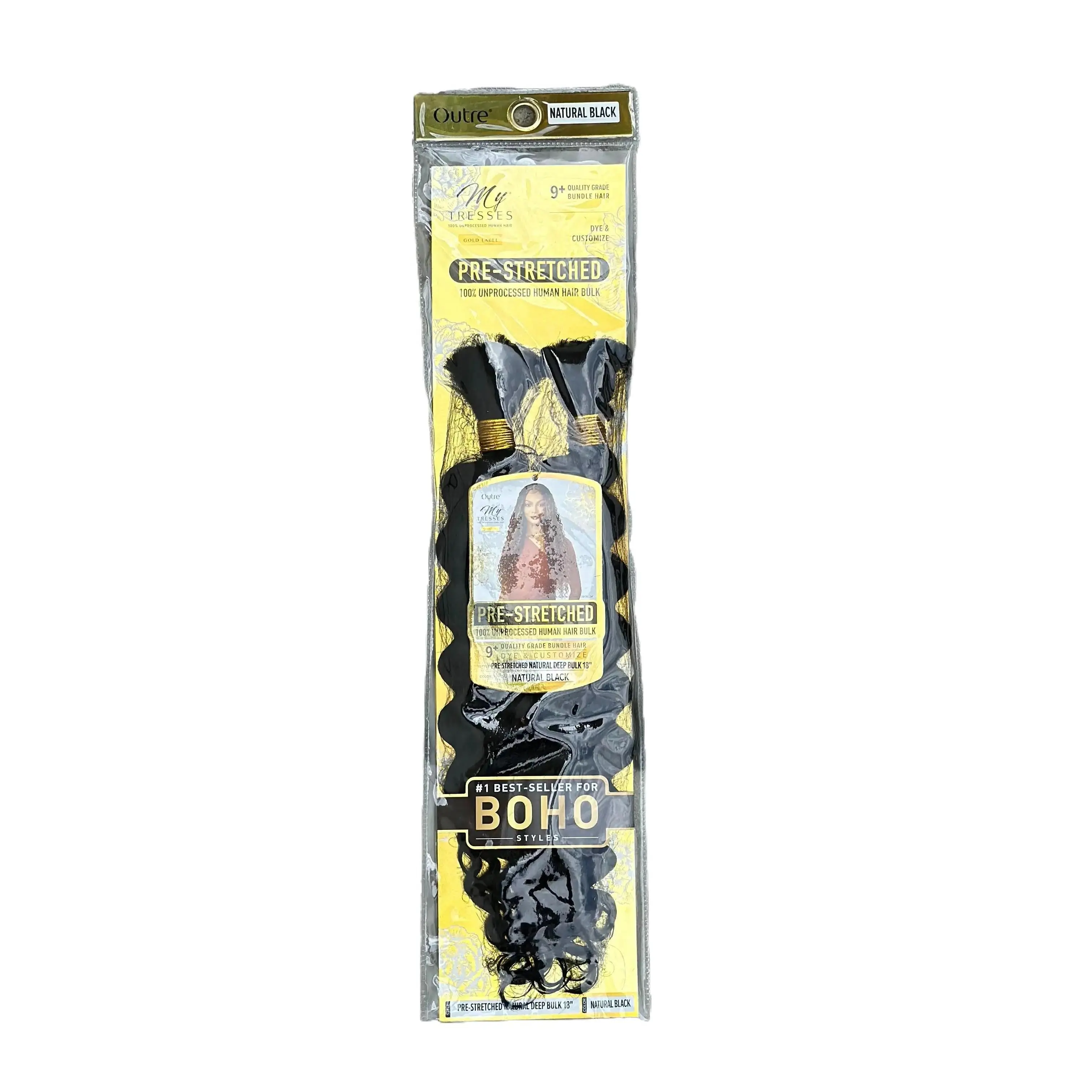 Outre pre-stretched 100% Unprocessed Human Hair - Boho Natural Deep Bulk 18"