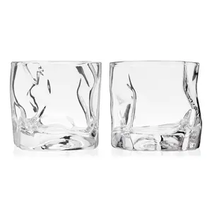 Viski Crystal Molten Tumblers Set of 2