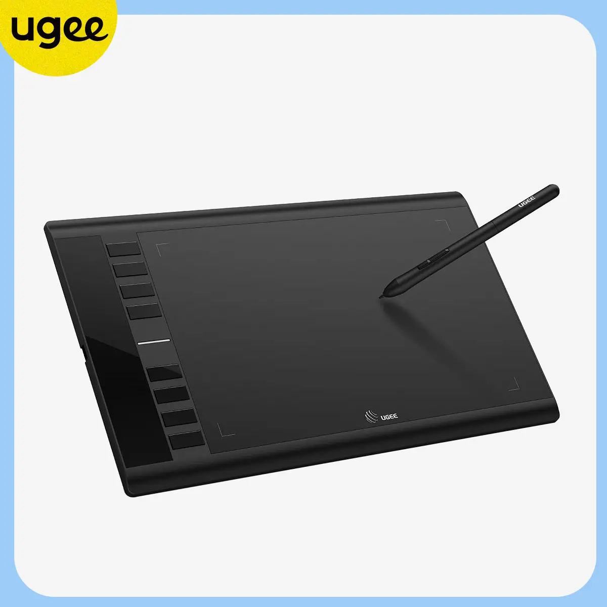 UGEE M708 V3 Wired Graphics Drawing Tablet with Box, 10x6 Inches, 8 Shortcut Keys, 8192 Levels Passive Stylus, Compatible with Windows 7/8/10/11, macOS 10.10, Linux, Chromebook, SAI, Eight Shortcut Keys, Compatible With Windows 7, Linux, Sai