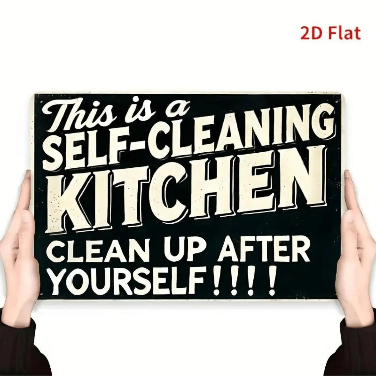 Retro Vintage Humor Clean Up After Yourself Kitchen Sign 8x12 Inch Horizontal Iron Sheet Painting Wall Mounted Funny House Rules Plaque Home Cafe