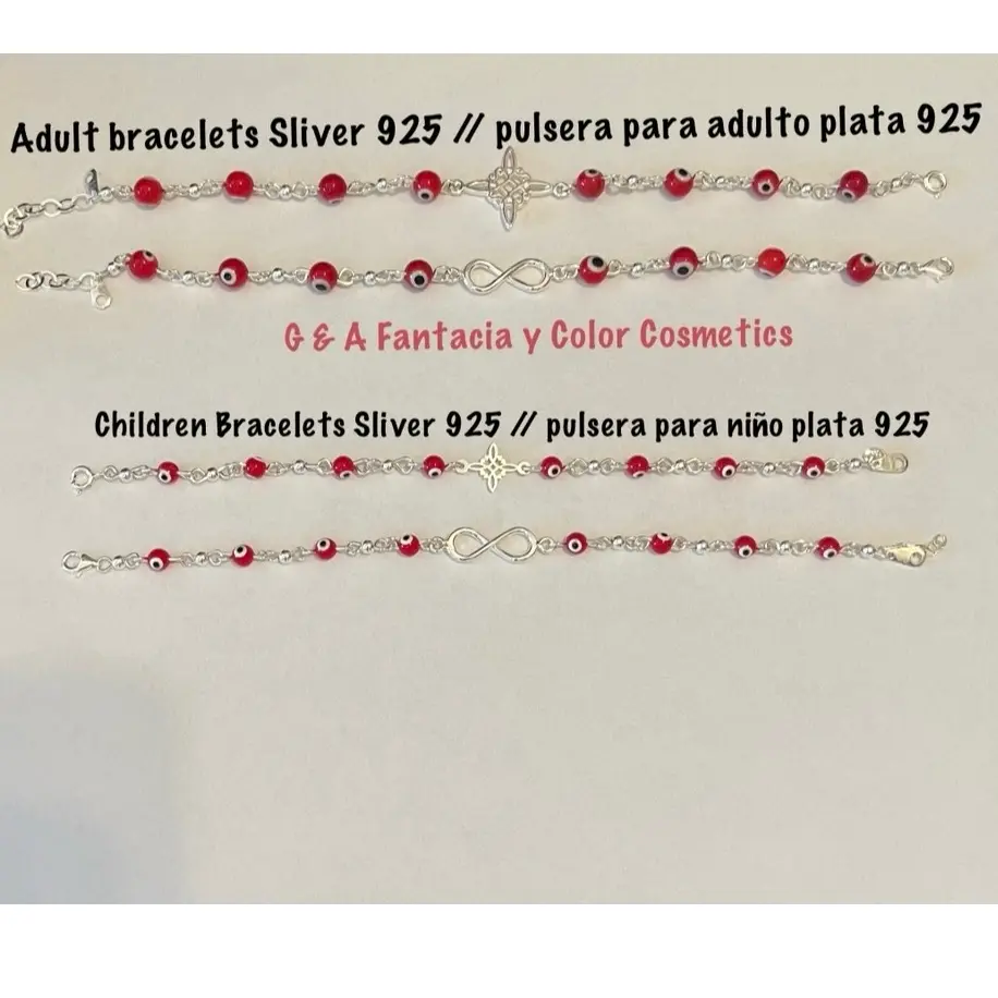 Evil Eye Bracelets Sliver 925 for Adults and Children