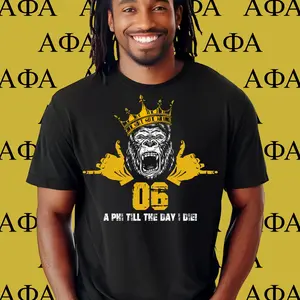 Alpha Phi Alpha T-shirt. Alpha 1906 Fraternity Apparel. Ice Cold Brothas, The Oldest & The Coldest, Men of Distinction.