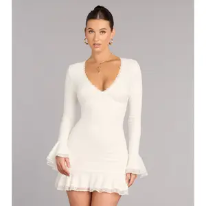 Quiet Romance Lace Mini Dress