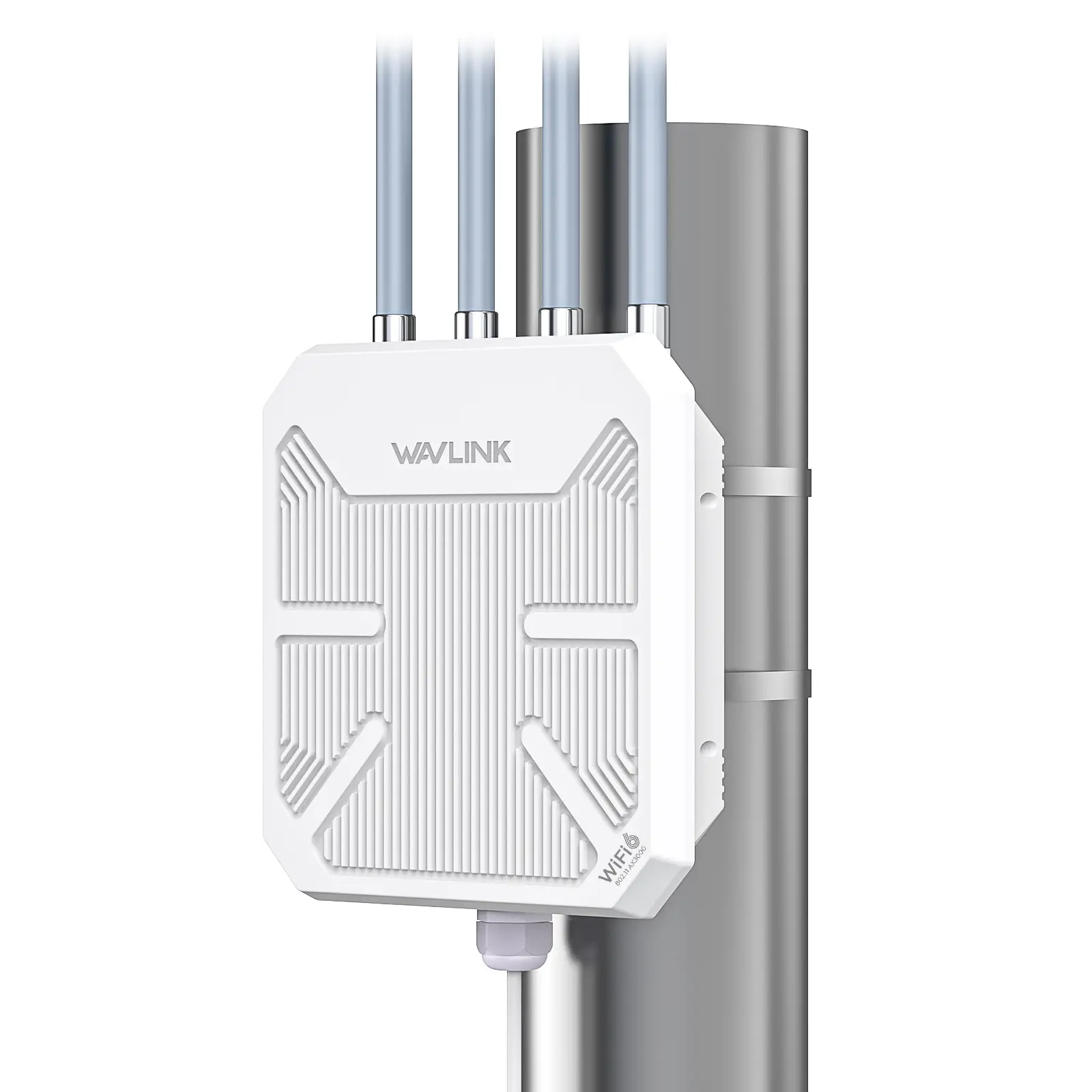 WAVLINK AX3000 Outdoor WiFi 6 Booster Repeater Long Range Wireless Access Point, Active PoE, 4x8dBi Antennas, IP67, Works with Starlink/Cameras/Router, Supports Up to 256 Devices for Farm, Backyard,DealsForYouDays father's day gift ideas, Fiberglass, Wifi