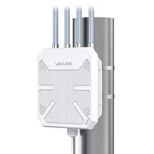 WAVLINK AX3000 Outdoor WiFi 6 extension Long Range, Outdoor Wireless Access Point, Active PoE, 4x8dBi Antennas,Work with Starlink/Cameras/Router,IP67,Up to 256 Devices for Farm, backyard,RV