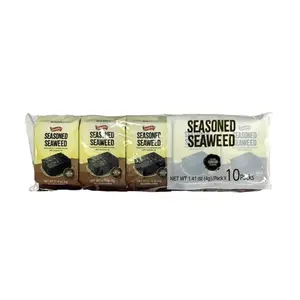 SK Savory Rice-Flavor Korean Seasoned Seaweed Snack, 40g x 10 Pack