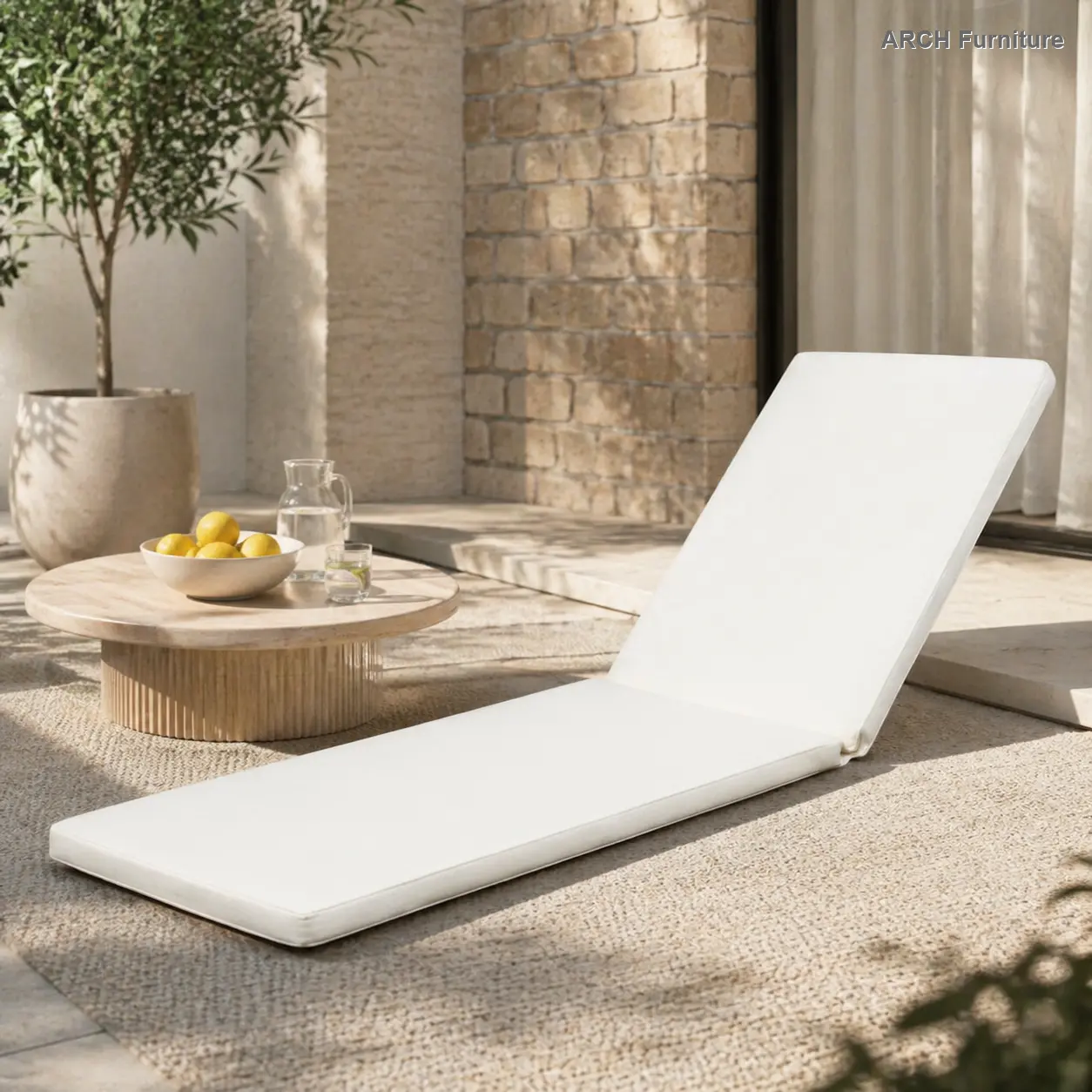 ARCH NADINE Chaise Lounge Cushion, Durable Water-Resistant Household Textile Accessory with Removable Zipper Design, Durable Cushions, Water Resistant Cushions