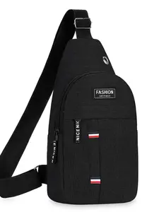 Men's Crossbody Bag with Adjustable Straps, Multi-Functional Pockets, Durable Nylon Material, Hardware, Zipper Pocket, Handle