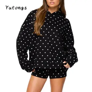 WomenCasualRoundNeckLongSleeveFitTunicTopBaggyComfyBlouseSetwithShort