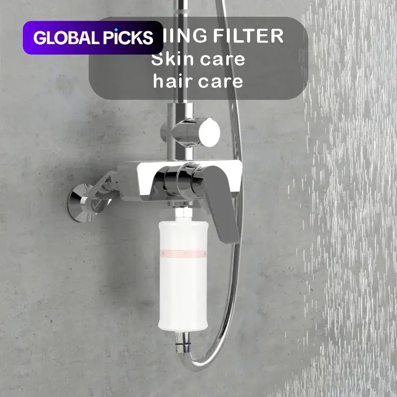 Dual-Effect NSF-Certified Showerhead Filter, High-Pressure Activated Carbon Filtration That Removes Chlorine, PFAS and Particles for Healthier Skin and Hair (Silver) #GLOBAL PICKS