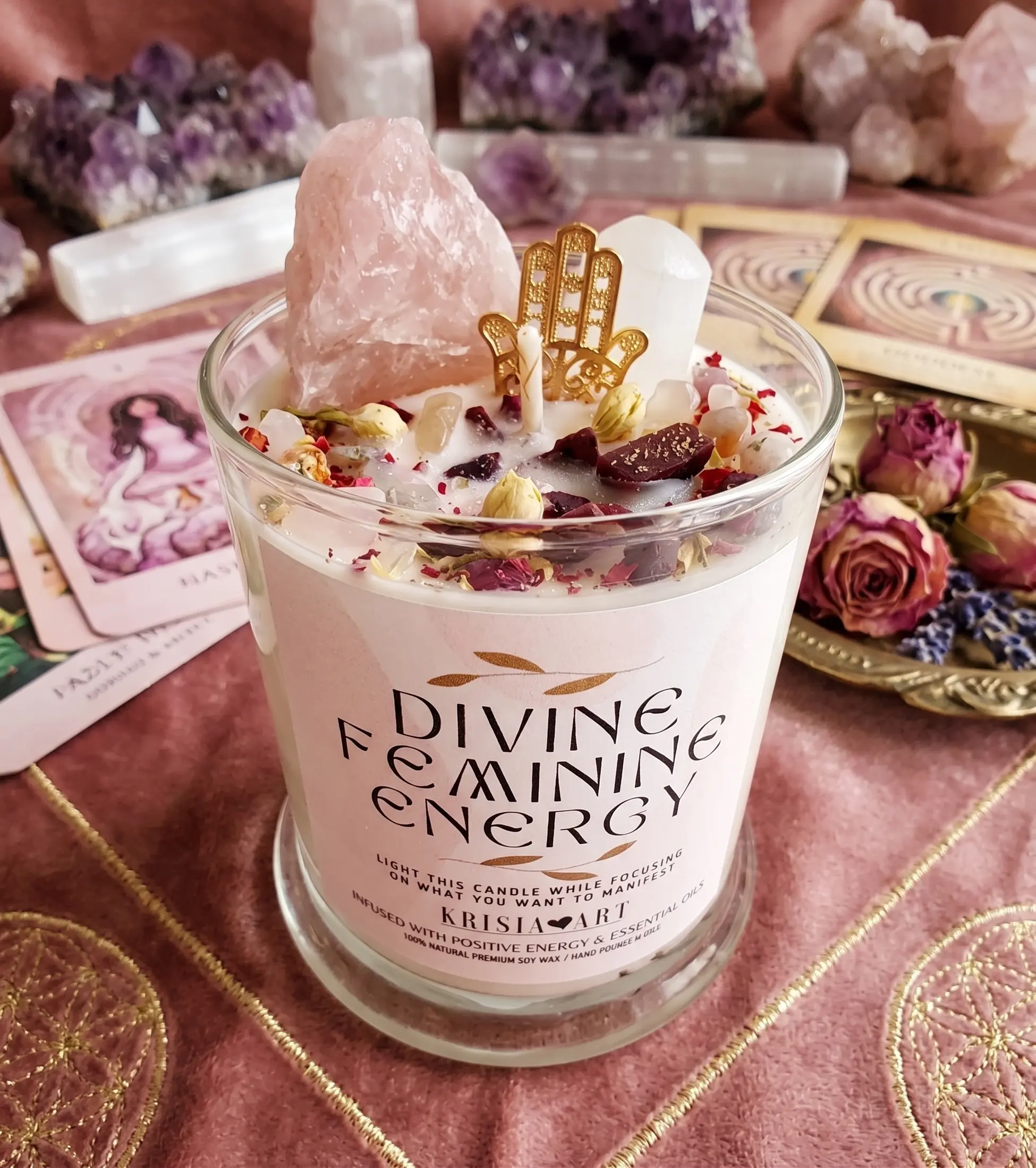 Divine Feminine Energy Candle  - Aromatherapy for Relaxation and Wellbeing