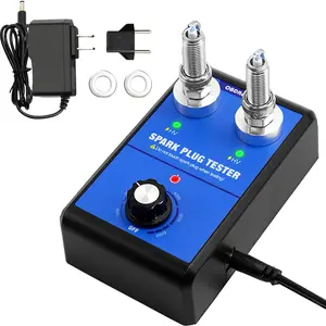 Spark Plug Tester, Dual Holes Automotive Engine  Coil Tester 0 to 6000RPM Adjustable Working Frequency   Spark Tester Tool for 12V Gasoline  Spark Plug Socket