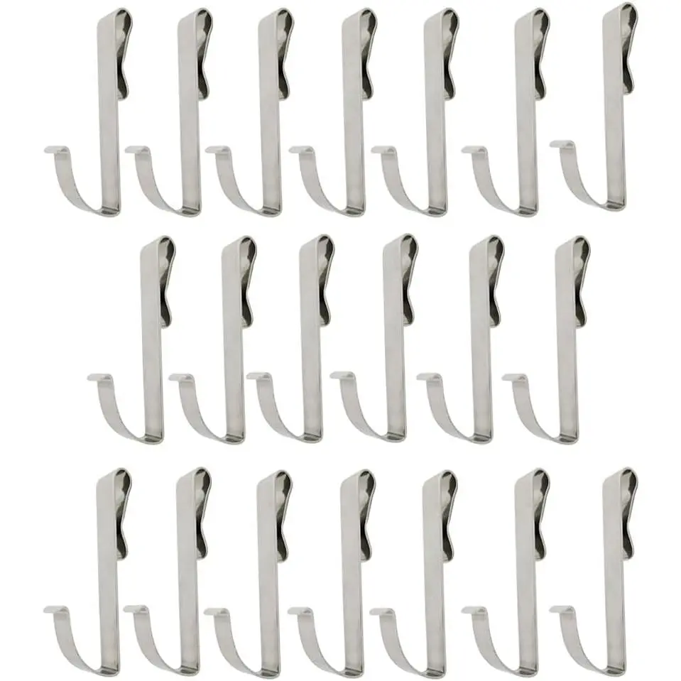 20 count Heavy Duty Zinc Alloy S Hooks, J Shaped, Hanging, Wire Shelving Accessories
