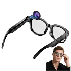 Smart Glasses with Camera, AI Glasses for Video Recording, 2MP Anti-Shake Camera,39G Lightweight ,290Mah Battery ,2 Lenses Sports Glasses ,Support AI Translation, Voice Assistant, Bluetooth Calling ,Music Control ,Sunglasses Easy-to-Use Wearable
