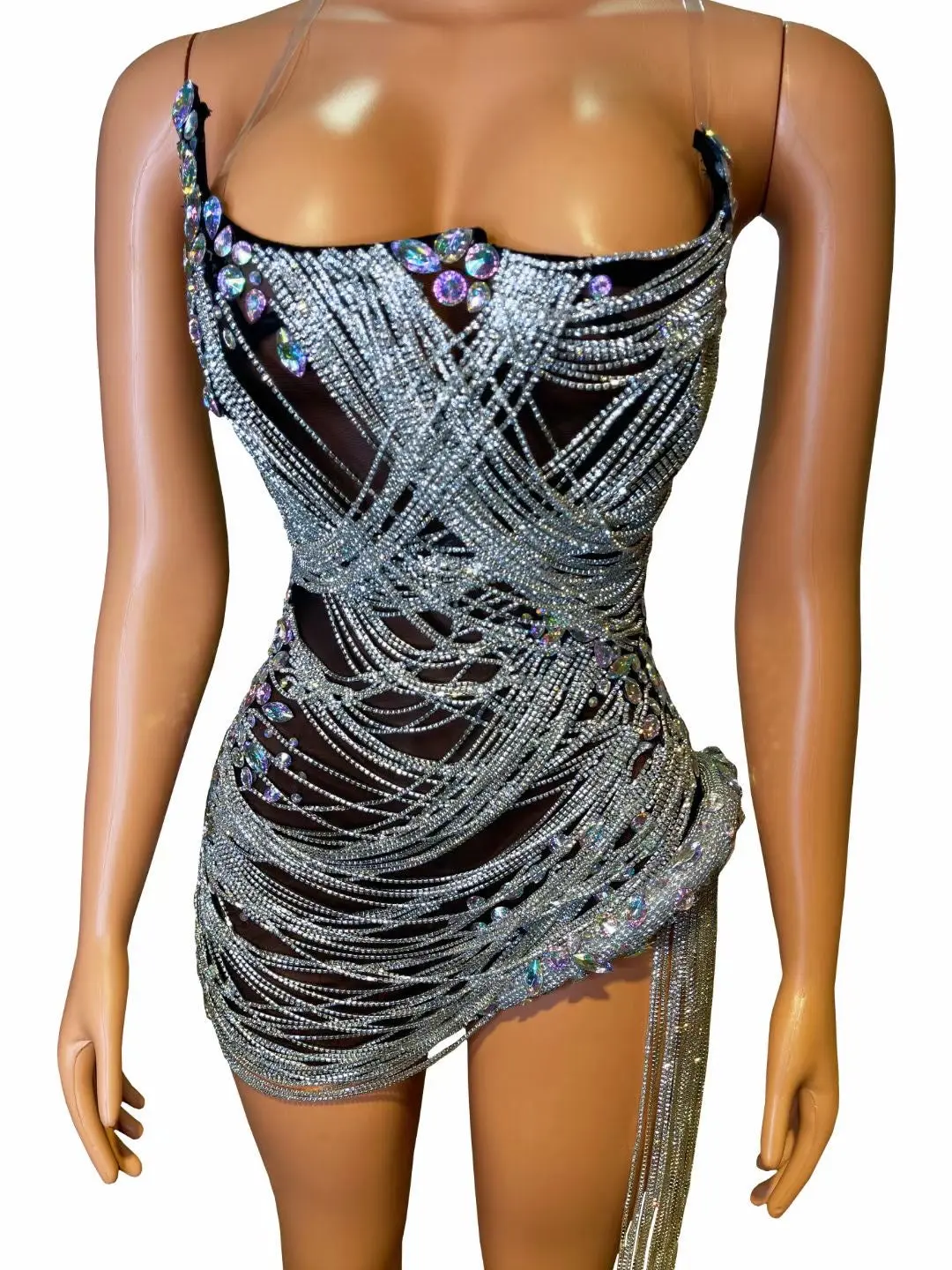 MaLisa Dress  Ab and Black Ship Same Day