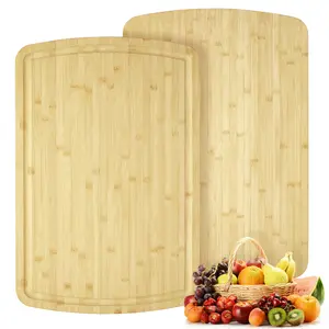 Extra Large Bamboo Cutting Board, Stove Top Cover & Over The Sink Board with Juice Groove, Heavy Duty Serving Charcuterie Board for Kitchen Use