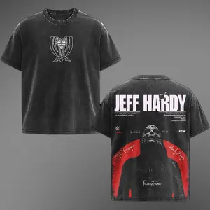 Jeff Hardy Enigma Vintage Wrestling Tee – WWE TNA ECW Graphic Shirt – Charismatic Enigma Retro Washed Black Tee – Wrestling Streetwear Gift for Fans