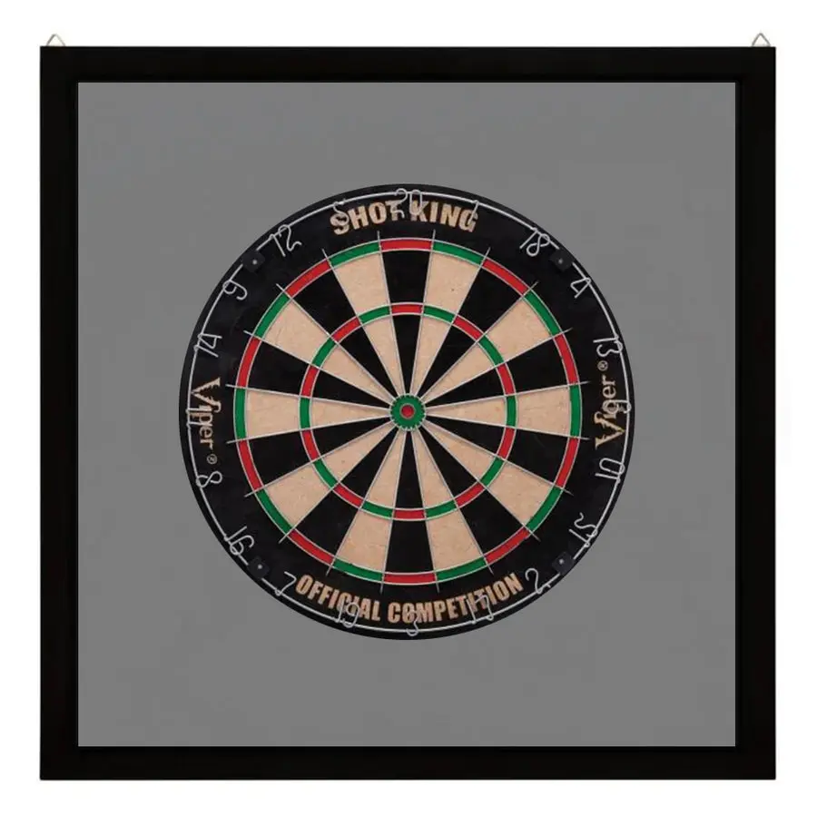 Viper Dartboard Backboard, 29x29 in Black Cloth Wall Protector with Espresso Wood Frame, Regulation Fit with Easy Mounting for Dart Game