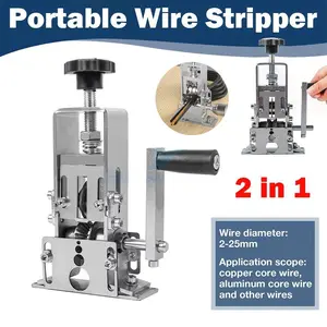 Manual & Electric Drill Operable Wire Stripping Machine - Quick-change Blade Wire Stripping Machine & Heavy Duty Specialty Hand Tools - for Scrap Cable Removal & Cutting Hardware - Men Gifts & Tools & Dealsforyoudays & Wire stripping machine