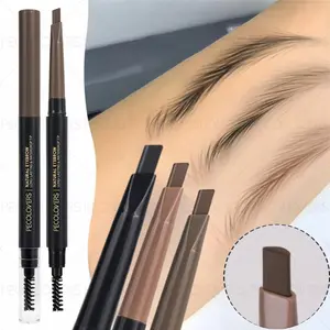 1PC Waterproof, 24-hour Non-smearing, Natural Wild Eyebrow Design, Precise Tip, Suitable for Thick and Thin Outlines, High Color Development, Double-ended Eyebrow Pencil, Suitable for Daily and Travel Use, Makeup