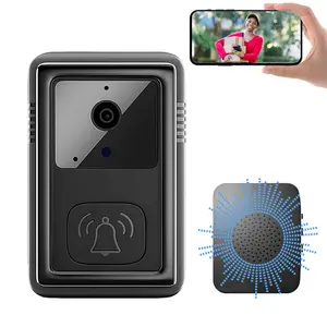 Wireless Video Doorbell Camera, 2.4G WiFi Connection, Night Vision, Rechargeable Battery, Cloud Storage, Perfect for Apartment & Home Security, Wireless Smart Doorbell