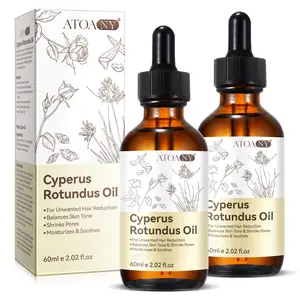 ATOANY Cyperus Rotundus Oil 60ml for Hair Removal Natural Ingredients Reduces Unwanted Hair Moisturizes Soothes Skin Care