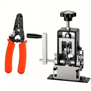 Newshark 2pcs Manual Stripping Machine, Portable Hand Crank Wire Stripper, Aluminum Structure, Waste Copper Recovery Tool, Includes Stripping Pliers