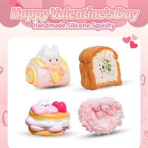 Squishy Toy Valentine's Day Stress Relief Toys Sticky Squishy Mochi Toy Sensory Fidget Toy for Kids Decompression Non-Toxic Children's Day Gift Ultra-soft TPR silicone -W2