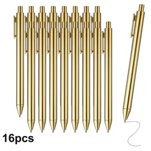 16Pcs Luxury Gold Ballpoint Pens, Smooth Writing Pens, Perfect for Weddings, Bridal Showers, Business Office, Students, Teachers, Schools, Journaling & Gifting