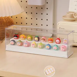 Cute Blind Box Storage Display Rack, Transparent Dustproof Handheld Display Cabinet, Small Ornament Storage Box for Home Office Dormitory, Organiser