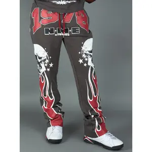 NME Sweatpant- Chen - Gray And Maroon - 326