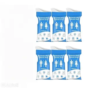 6 Pack 800ML Outdoor Disposable Urine Bags, Unisex Emergency Travel Mini Mobile Toilet, Portable Vomit Bag for Babies & Women