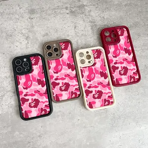 Pink Camouflage Delight for phone case, compatible with iPhone 17 Pro Max Plus Air/16/15/14/13/12/11 Samsung Galaxy S25 S24 S23 S22 Ultra Pl. Made from soft TPU shock-resistant silicone material, this stylish street-style gift is perfect for any occasion.