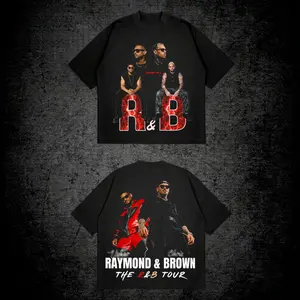 2026 The R&B Tour Raymond & Brown V2 Cotton T-Shirt, Classic R&B Duo Printed Graphic Tee, Urban Hip Hop Soul Style Streetwear, Official Concert Tour Merchandise, Vintage Music Apparel, Perfect Gift for R&B Music Enthusiasts