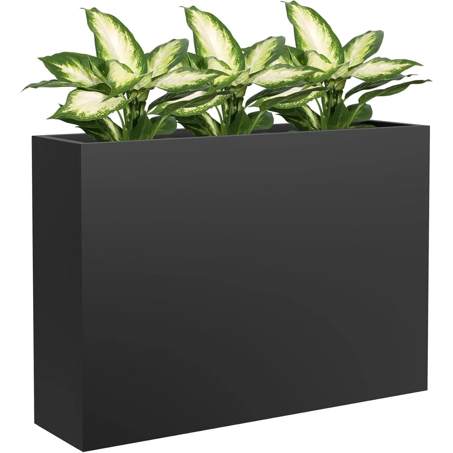 Metal Tall Planter 38" L x 10" W x 26" H, Long Rectangular Planter Box with Drainage Holes & Removable Shelf - Heavy Duty Steel Planter for Tall ,  or Shrubs