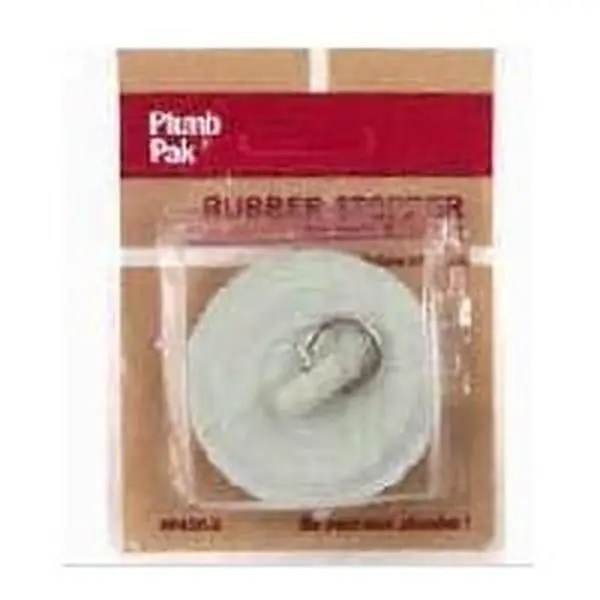 Plumb Pak PP22003 Rubber Sink Stopper White- 1 To 1.37 In.